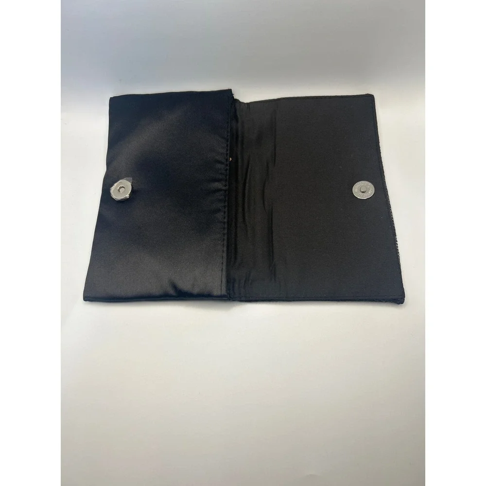 Amber Sceats Black Rhinestone Evening Clutch Bag with‎ Removable Chain Strap